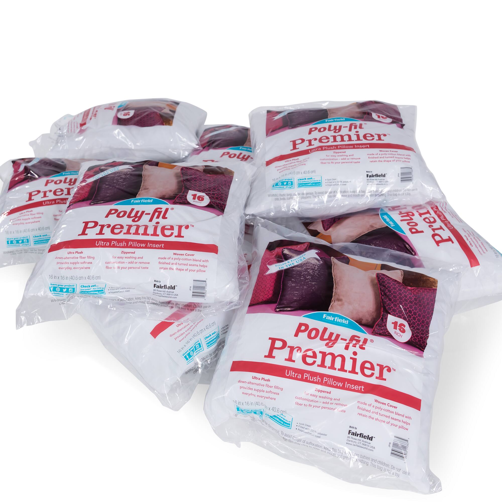 Poly-Fil® Premier™ 8ct. Pillow Insert, 16'' x 16''